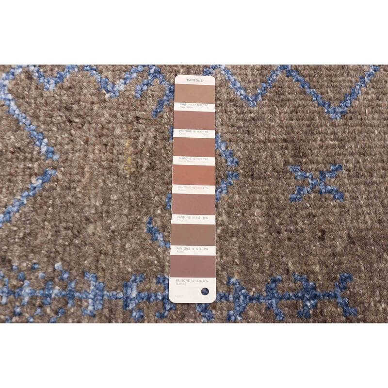 ECARPETGALLERY Hand-knotted Tangier Brown Silk, Wool Rug - 5'2 x 7'9