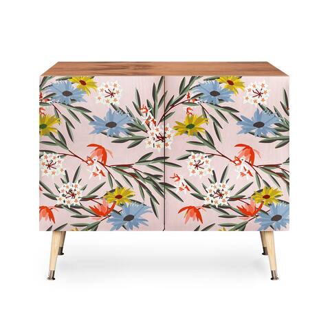 Deny Designs Holli Zollinger Jungle Bungalow Credenza - Wood-Finish-Legs