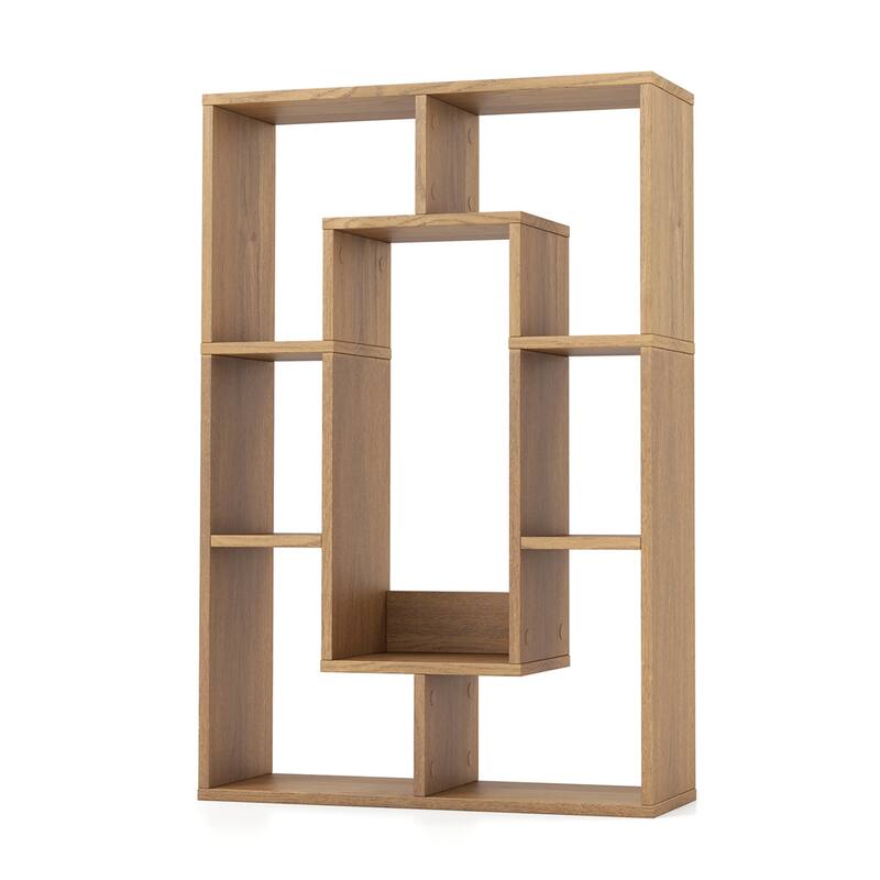 Costway 2 PCS 7-Cube Geometric Bookshelf with Anti-Toppling Device - See Details
