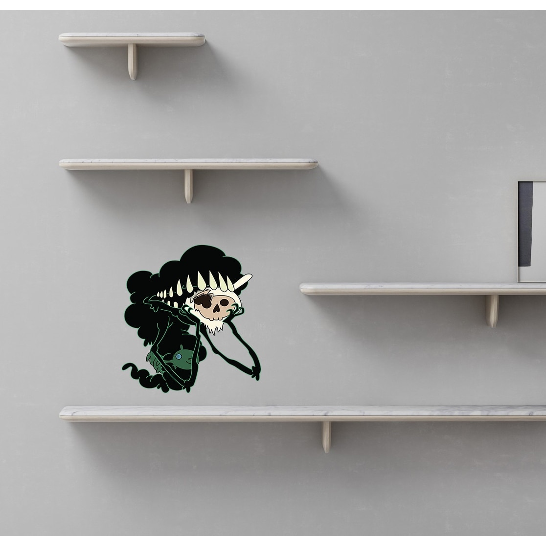 Baby Monster Decal, Baby Monster Sticker, Baby Monster Wall-image