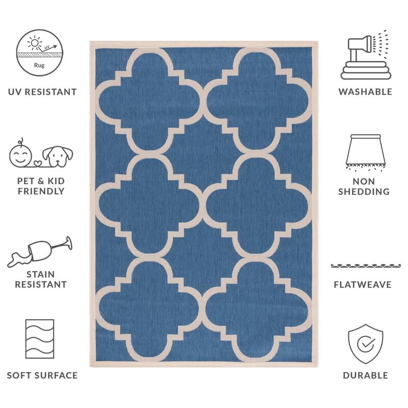 SAFAVIEH Courtyard Hafiza Indoor/ Outdoor Waterproof Patio Backyard Rug