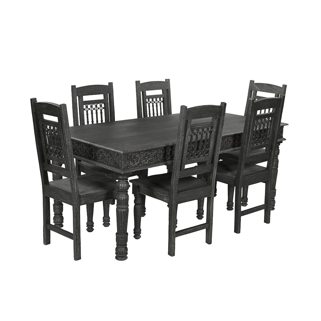 Milton Carved Solid Wood Dining Set
