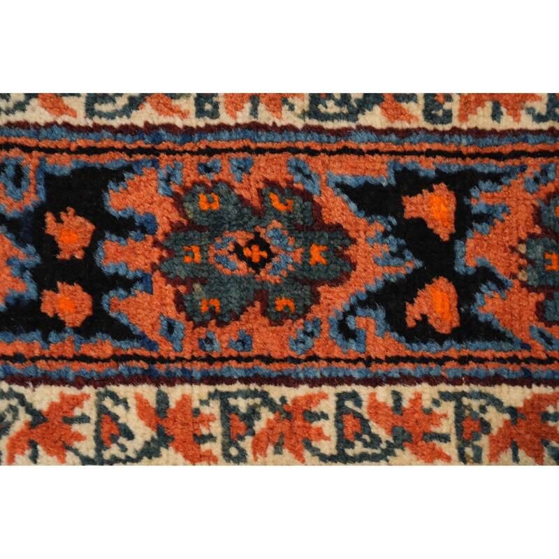 Hand Knotted Oriental 100% Kork Wool Carpet Traditional Tribal Navy Blue & Blues Bidjar Runner Rug - 18' 0'' X 3' 1''