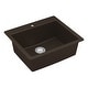 preview thumbnail 52 of 55, Karran Top Mount 25 in. Single Bowl Quartz Kitchen Sink