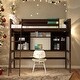 preview thumbnail 2 of 8, Twin size Loft Bed With Storage Shelves,Desk And Ladder for Home