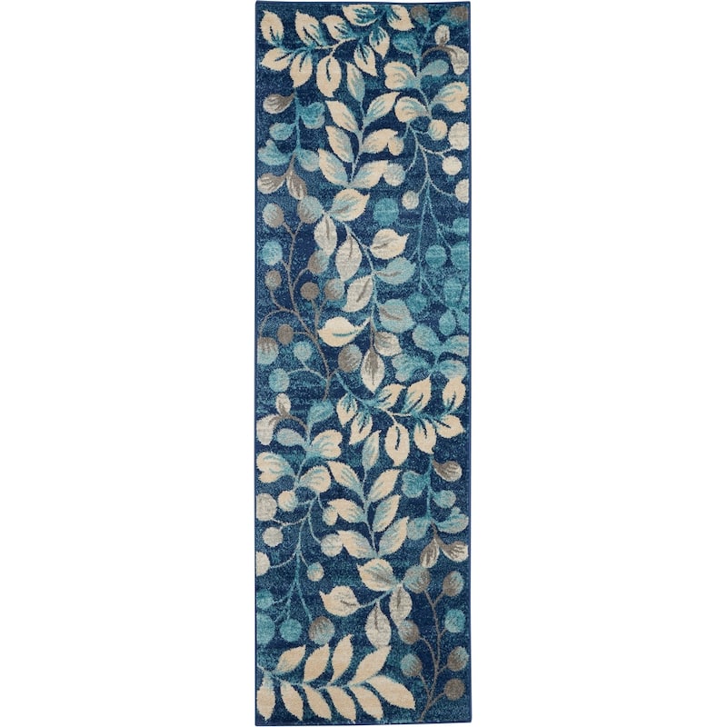 Nourison Tranquil Abstract Floral Leaves Botanical Area Rug