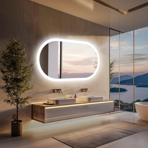 Bathroom mirrors with led lights and demister online