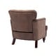 preview thumbnail 5 of 6, Classic Accent Chair Living leisure Upholstered Fabric Club Chair, Antique Brown, Suitable for Living Room Bedroom Arm Chair