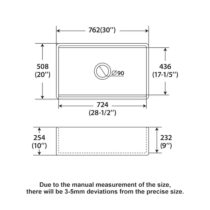30" White Farmhouse Kitchen Sink Workstation - White Porcelain Ceramic Sngle Bowl Kitchen Sink