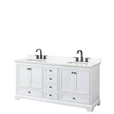 Deborah 72-inch Double Vanity, Quartz Top