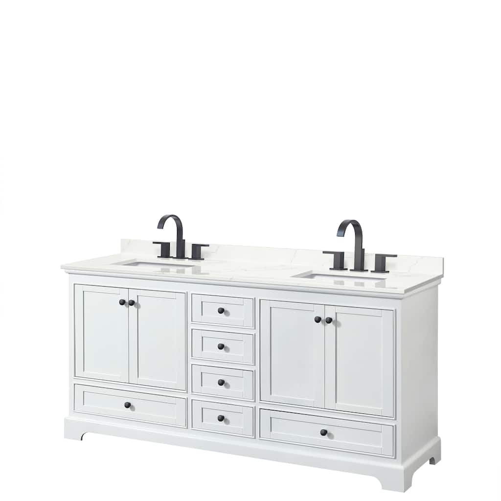 Deborah 72-inch Double Vanity, Quartz Top