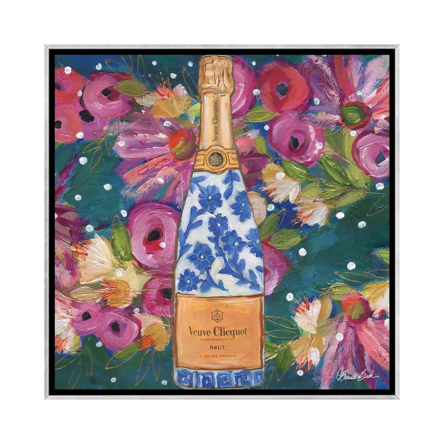 iCanvas "Chinoiserie Champagne" by Brenda Bush Framed