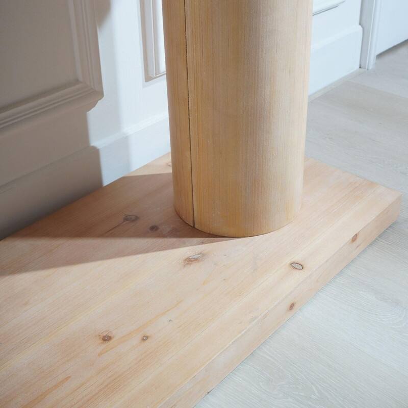Modern 59" Wooden Console Table with Pedestal Base for Elegant Entryway Decor