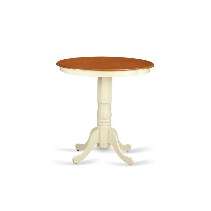 Counter Height Dining Set - 5 Piece Table & Chairs - Modern Bohemian Style - Round Table & Elegant Design