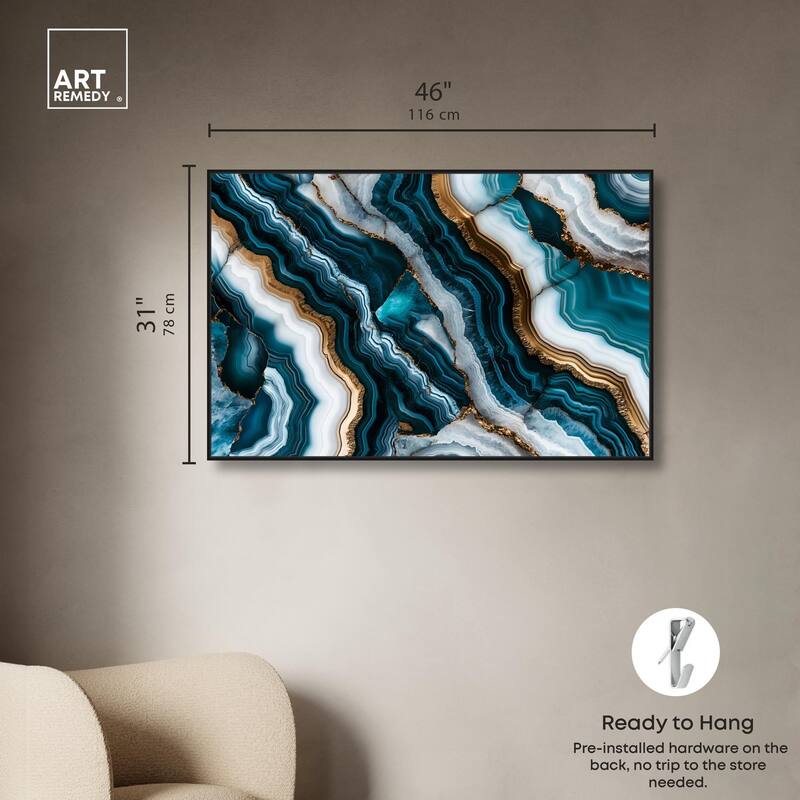 Teal Tides Treasure I Canvas by Art Remedy