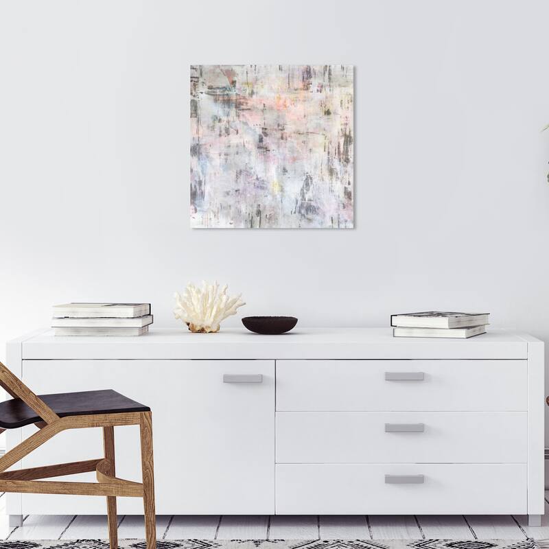 Wynwood Studio Canvas Abstract Solamente Una Vez White and Modern & Contemporary Wall Art Canvas Print - 20 x 20