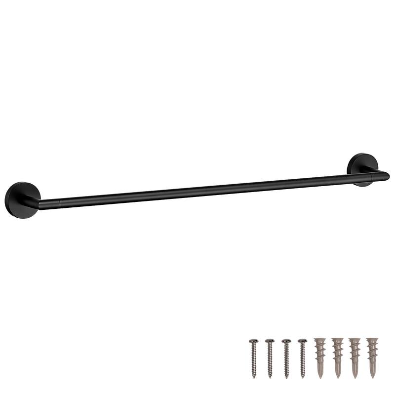 Design House Graz Park Matte Black Towel Bar for Bathroom