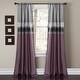 preview thumbnail 77 of 97, Silver Orchid Page Two-tone Faux Silk Single Curtain Panel 108"L x 42"W - Purple/Grey