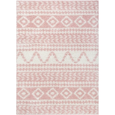 Well Woven Madison Shag Cossima Moroccan Tribal Shag Area Rug