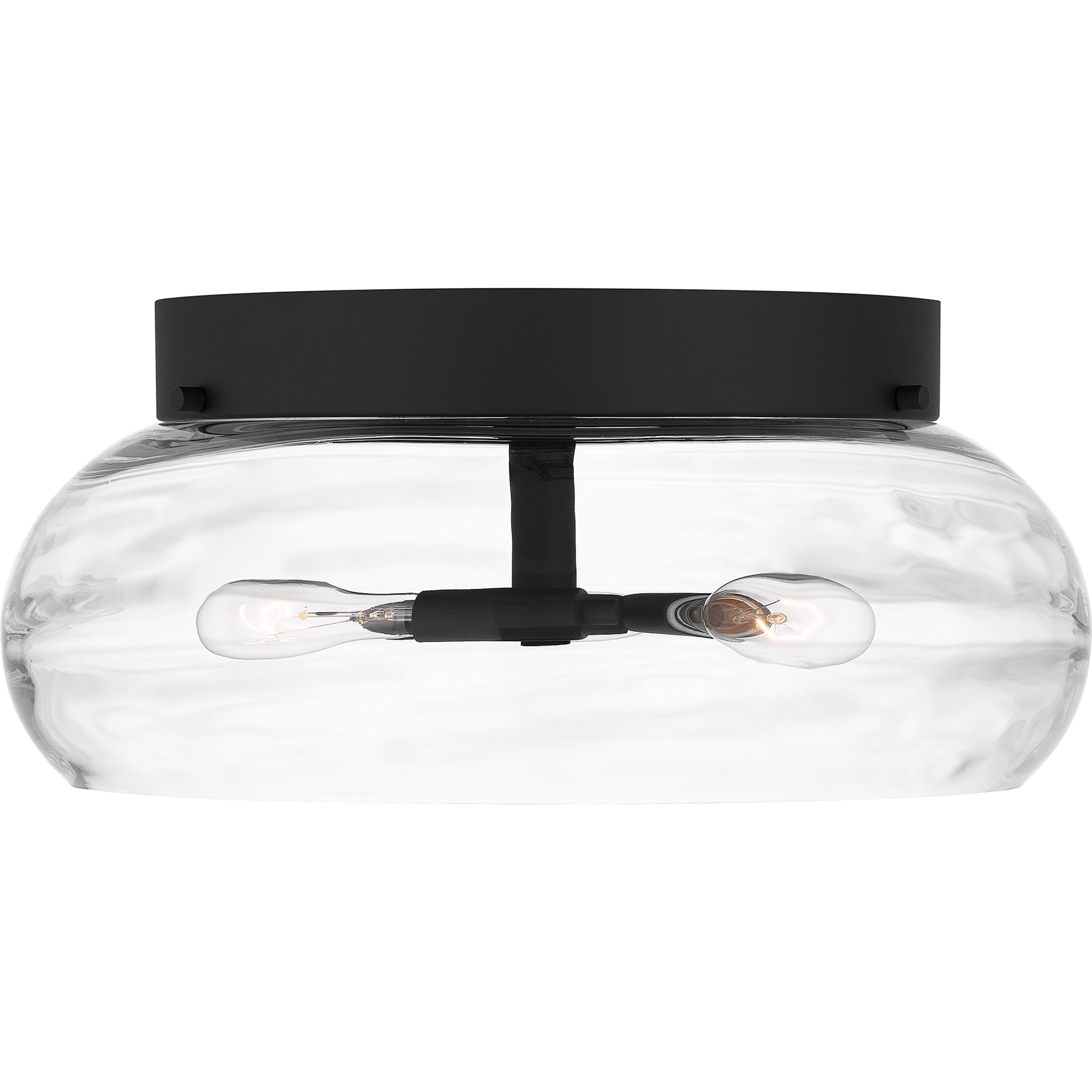 Lucy 3-Light Matte Black Flush Mount Light - Bed Bath