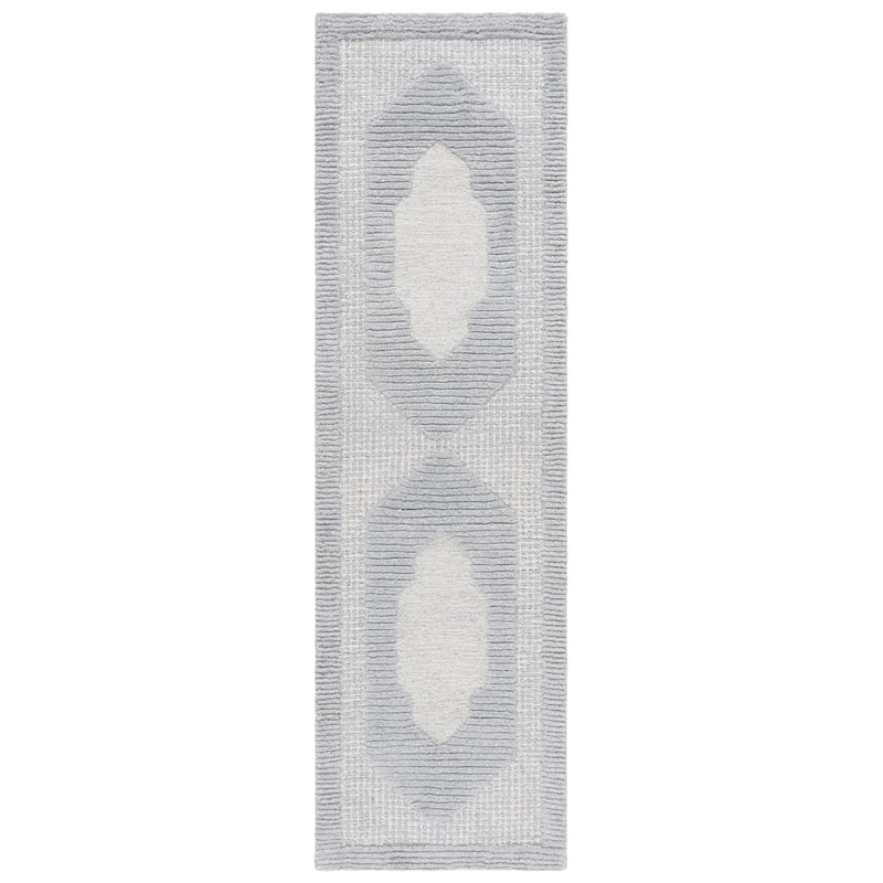 SAFAVIEH Handmade Renewal Darshana Rug - 2'3" x 8' Runner - Grey