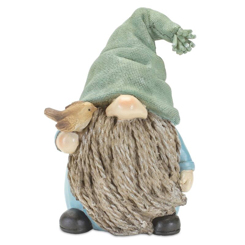 Set of 4 Gnome With Bird Lantern Christmas Tabletop Figurines 6.25"