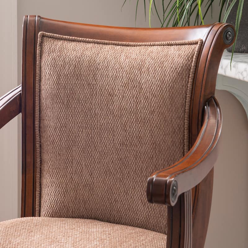 Bordeaux Warm Cherry Swivel 30-inch Bar Stool