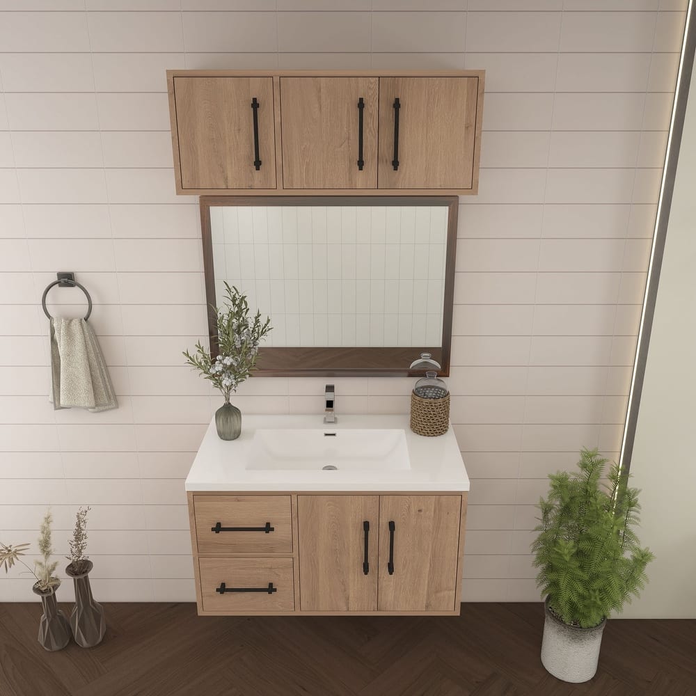 Victoria 36'' L Wall-Mounted Vanity Set with Motion Sensor LED light Top Cabinet