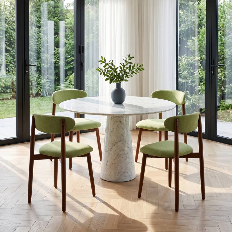 Modern Upholstered Linen Kitchen Dining Chair