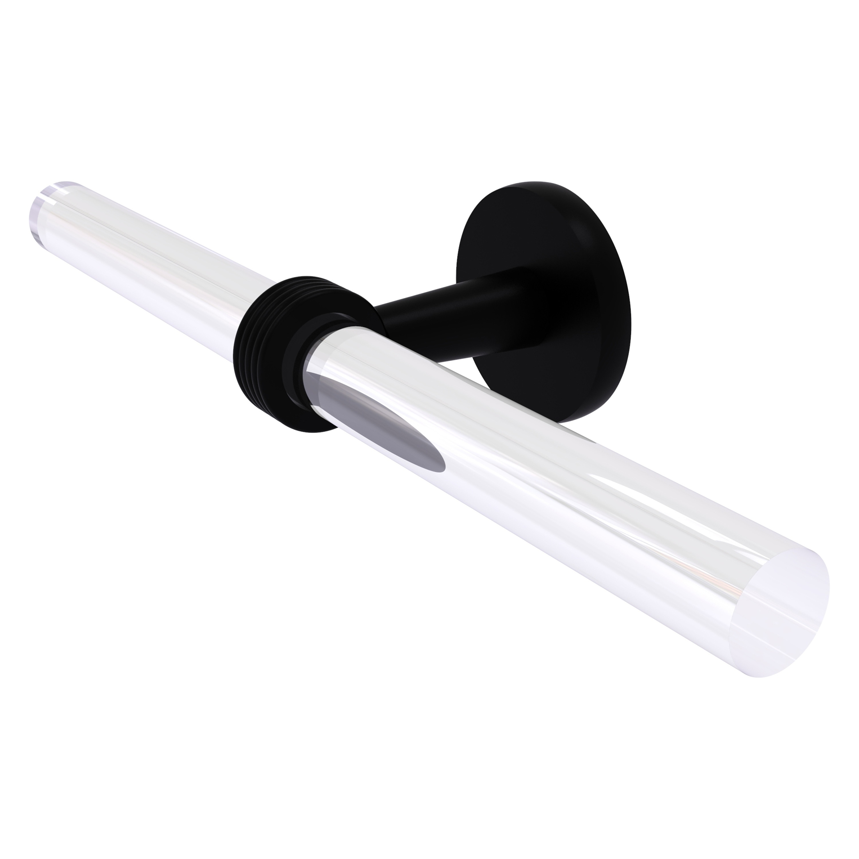 Allied Brass Clearview Collection 2 Arm Guest Towel Holder with Grooved Accents