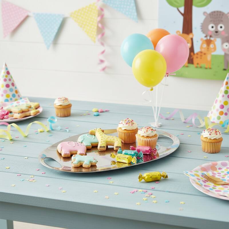 Nambe Pebble Handled Tray - 14" L x 8" W