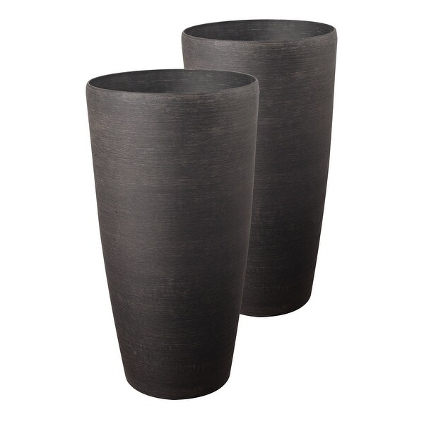 Vervain 2 Piece Round Planter Set - Brown. Opens flyout.