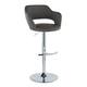 Option Grey Faux Leather/Chrome Metal