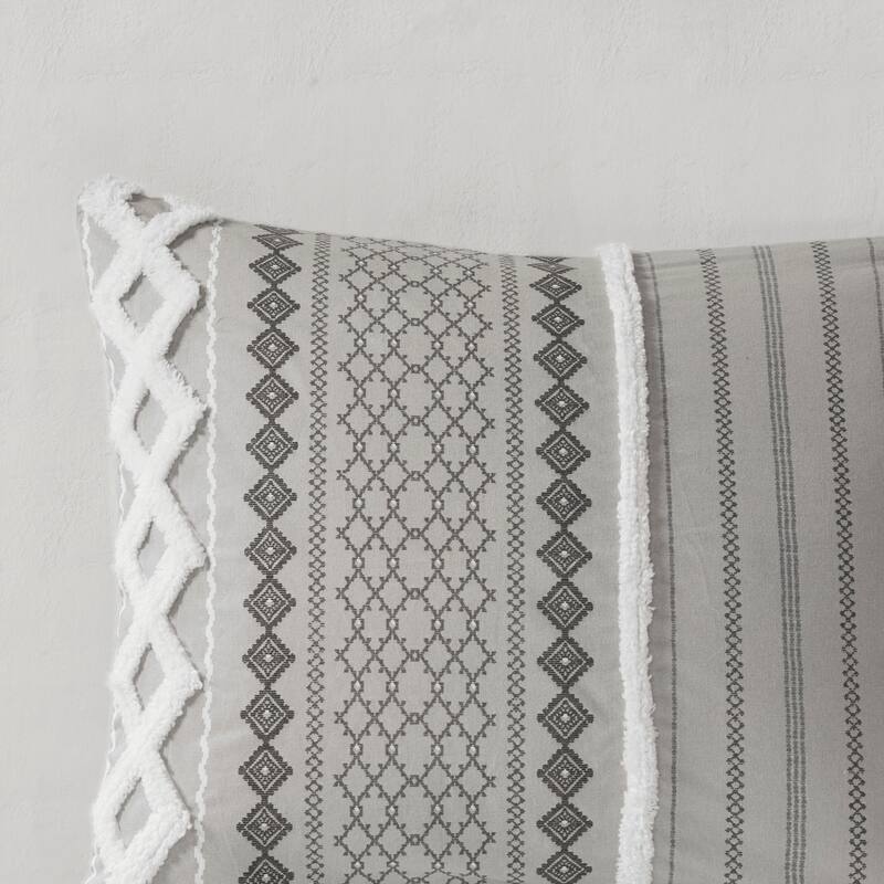 INK+IVY Imani Cotton Printed Comforter Set with Chenille