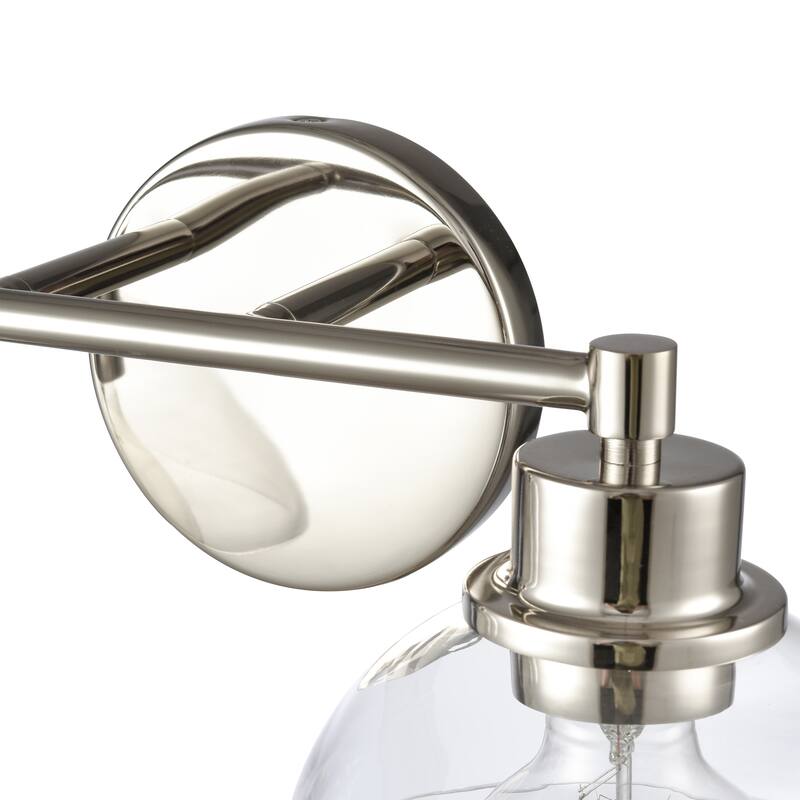 Elk Home Julian Brushed Gold With Glass Shade 2 Light Vanity Light