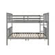 preview thumbnail 33 of 36, Full Over Full Bunk Bed with Ladder, Solid Wood Bunk Bed Frame with Safety Guardrail for Teens/Adults, Convertible into Two Beds