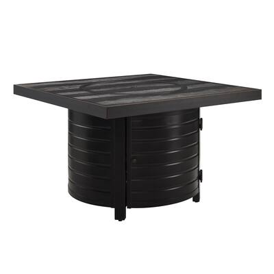 Yorke Square Aluminum LPGNG Fire Pit - One Size