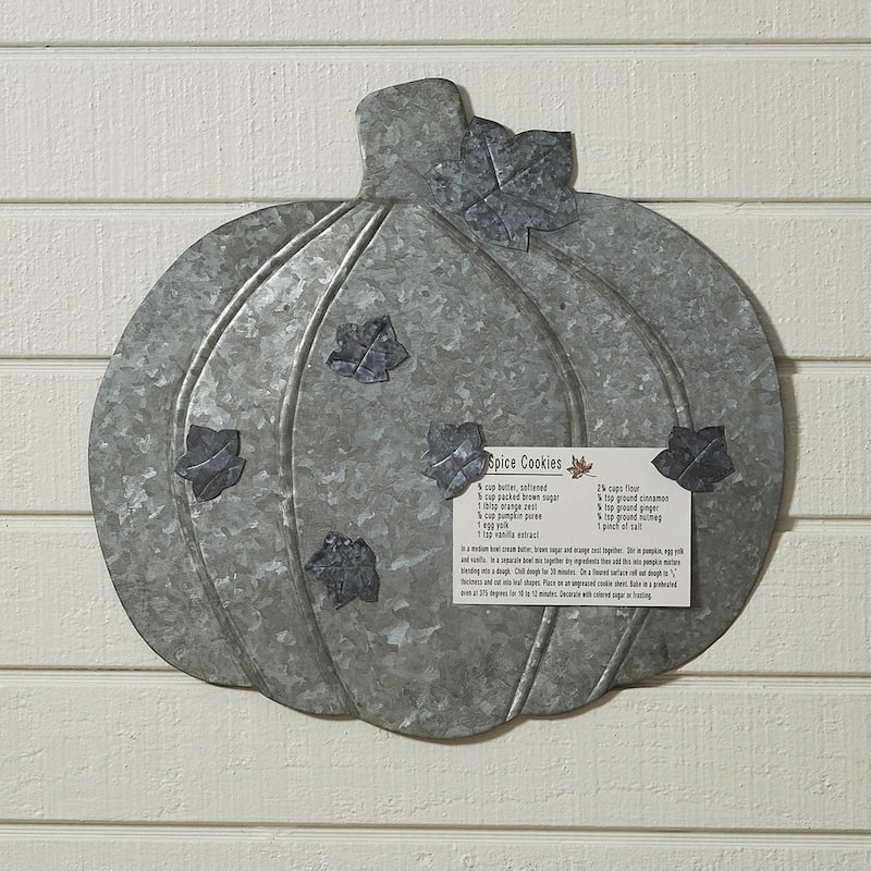 Park Designs Galvanized Pumpkin Memo Board - 16.75"H X 17.5"W X .125"D