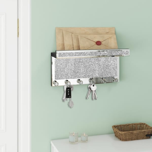 slide 2 of 10, Wall Key Hook with Mirror Clear