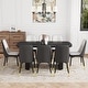 preview thumbnail 3 of 18, 9-Piece Dining Table Set. 67 * 35.4 inch wood grain MDF dining table with 8 chairs