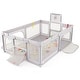preview thumbnail 9 of 7, Gymax 81'' x 57'' Extra Large Playpen for Babies & Toddlers - Grey