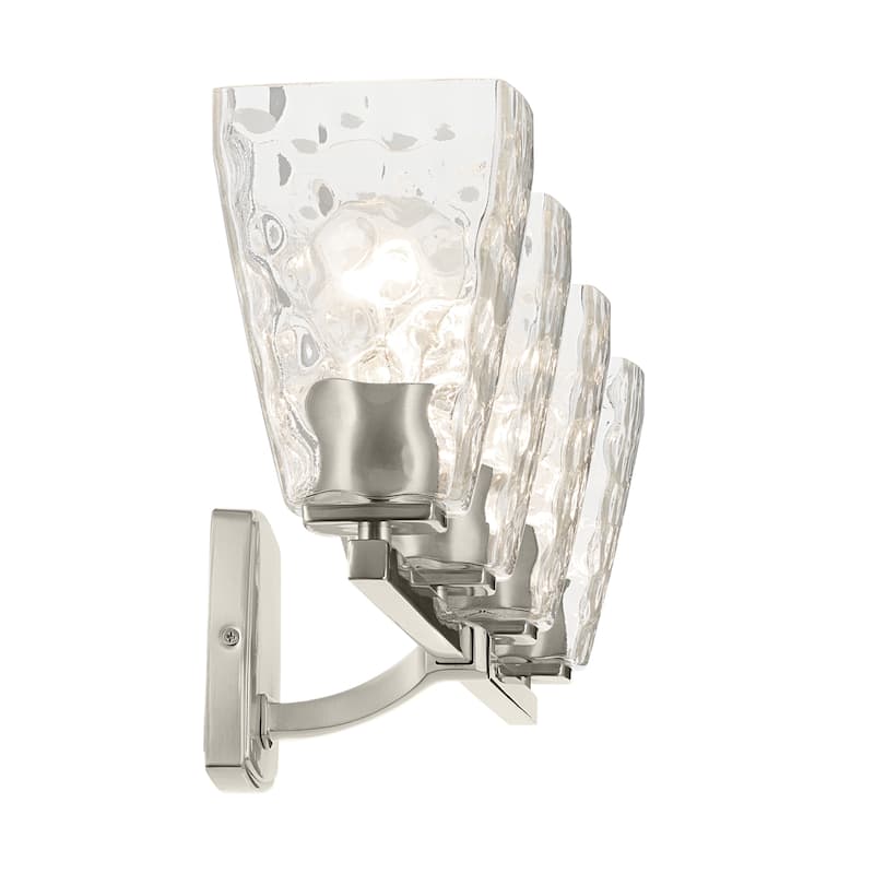 Kichler Lighting Marant 33.25" 4-Light Vanity Light with Clear Water Glass in Brushed Nickel