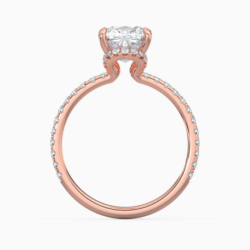 Auriya 14k Gold Cushion Lab Grown Unique Loop Diamond Halo Engagement Ring 1.00 to 5.00 ct. tw. (F-G, VS)