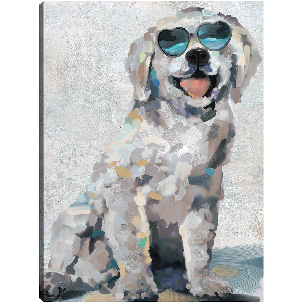Shady Pups III By Studio Arts Canvas Art Print