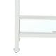 preview thumbnail 17 of 15, SAFAVIEH Slater 36-Inch Glass Tier Etagere Bookshelf, White - 36" x 12" x 80"