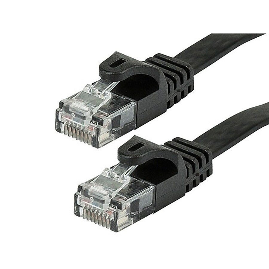 Black 2 Pack CCA 50ft Molded UTP Cat5e Network Cable