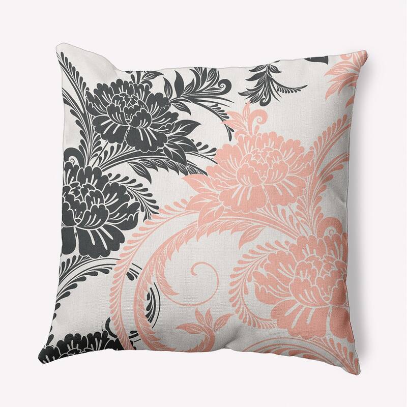Flower Flourish Polyester Indoor Pillow - Blush - 26" x 26"