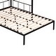 preview thumbnail 8 of 15, Metal Twin over Full Bunk Bed with Separated Full Bed,Safety Guardrails,Black,Kids Bed Design