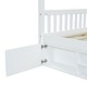 preview thumbnail 25 of 34, Wooden House Headboard Bed Frame w/ Shelves & Mini-cabinet, Unisex