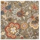 preview thumbnail 9 of 27, SAFAVIEH Handmade Blossom Teobalda Contemporary Wool Rug 6' Square - Green/Red - Square